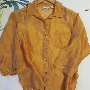 Chico's gold sheer jacket